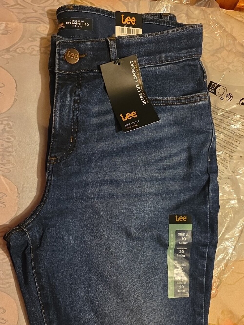 Lee Blue Denim Jeans 10 Short NWT - Picture 3 of 5